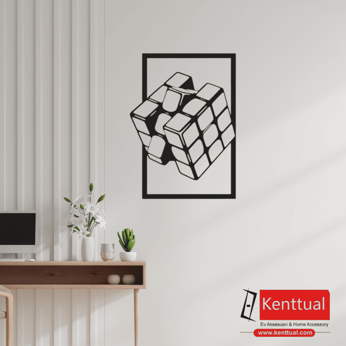 Metal Zeka Küpü Duvar Dekoru