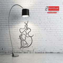 Aile Temalı Metal Duvar Dekoru