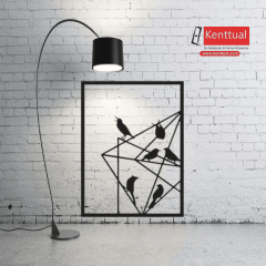 Kuşlar Metal Duvar Dekoru