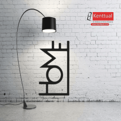 HOME Yazılı Metal Duvar Dekoru