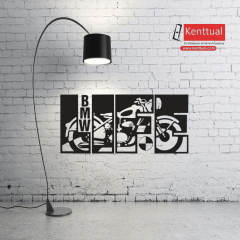 Motosiklet Metal Duvar Dekoru