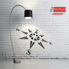 Dekoratif Pusula Metal Duvar Dekoru