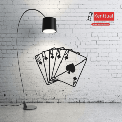 İskambil Kartları Metal Duvar Dekoru