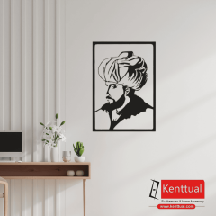 Fatih Sultan Mehmet Portresi Metal Duvar Dekoru