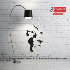 Aslan Kafası Silüeti Metal Duvar Dekoru