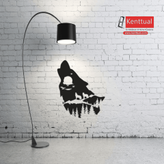 Uluyan Kurt Metal Duvar Dekoru