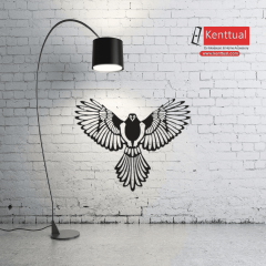 Kanat Çırpan Kartal Metal Duvar Dekoru
