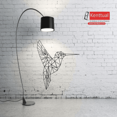 Geometrik Kuş Metal Duvar Dekoru