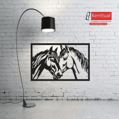 At Silüeti Metal Duvar Dekoru