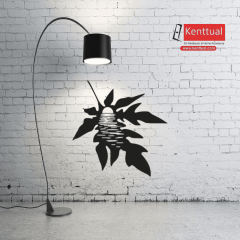 Yaprakta Gün Batımı Metal Duvar Dekoru