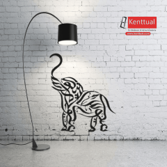 Kelime-i Tevhid Fil Metal Duvar Dekoru