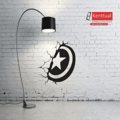 Kaptan Amerikanın Kalkanı Metal Duvar Dekoru