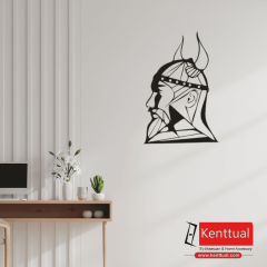 Viking Kafası Metal Duvar Dekoru