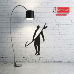 Sörfçü Adam Metal Duvar Dekoru