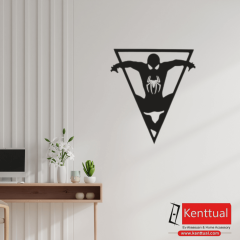 Black Spiderman Metal Duvar Dekoru