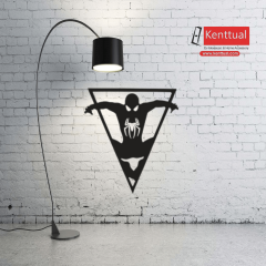 Black Spiderman Metal Duvar Dekoru