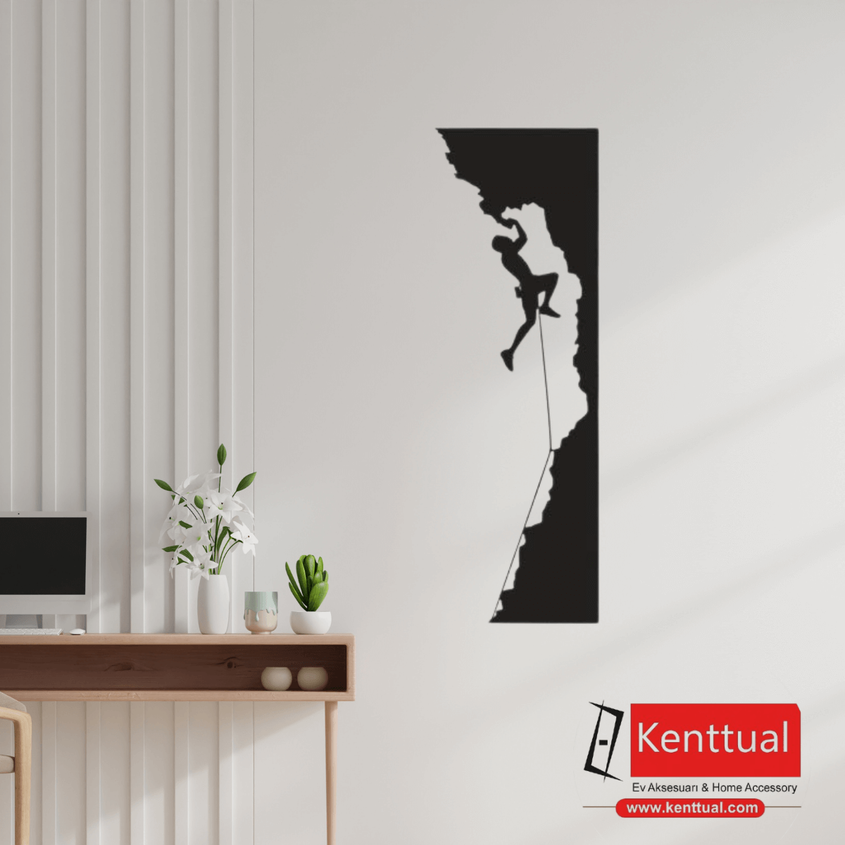 Dağcı Adam Metal Duvar Dekoru