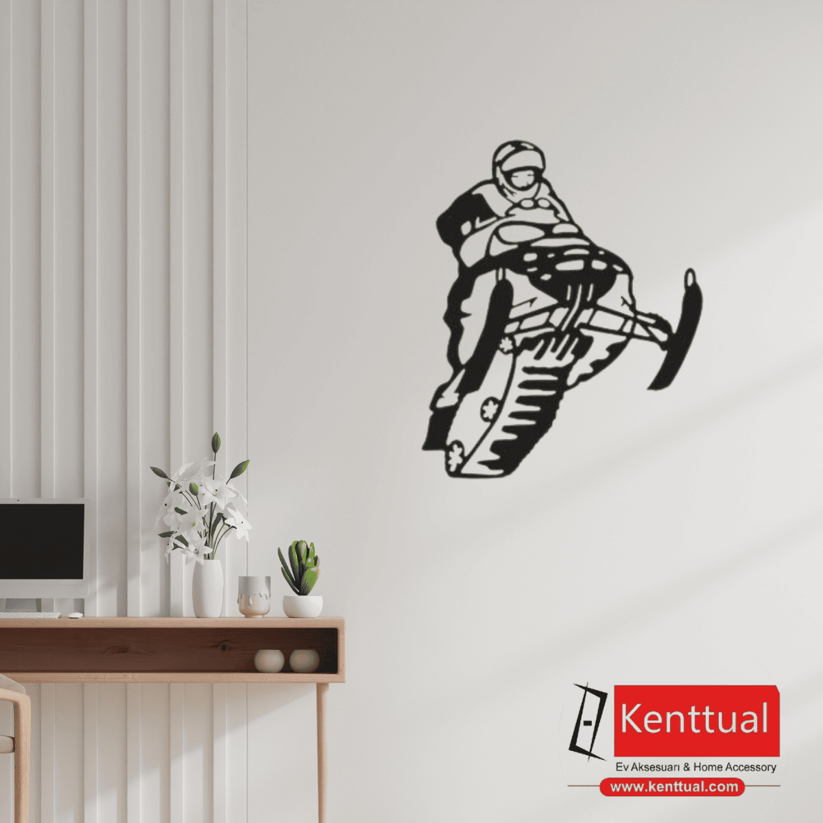 Kar Motoru Sürücüsü Metal Duvar Dekoru