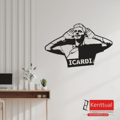 Mauro Icardi Metal Duvar Dekoru