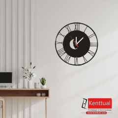 İnsan Silüeti Tasarımlı Metal Duvar Saati