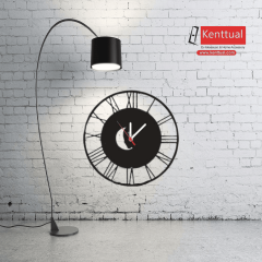 İnsan Silüeti Tasarımlı Metal Duvar Saati