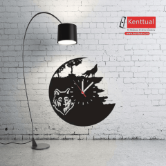 Kurt Temalı Metal Duvar Saati