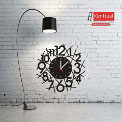 Modern Sayılar Tasarımlı Metal Duvar Saati