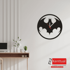 Batman Temalı Karakter Tasarımı Metal Duvar Saati