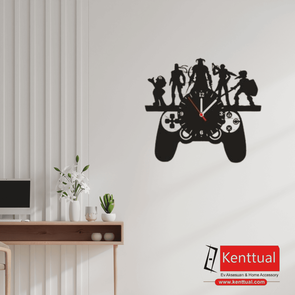 Gamer Zone Metal Duvar Saati