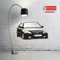 Honda Araba Metal Duvar Dekoru