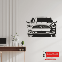 Ford Mustang Araba Metal Duvar Dekoru