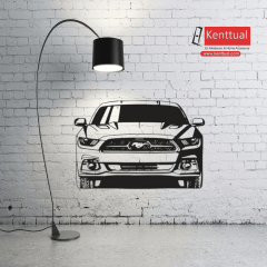 Ford Mustang Araba Metal Duvar Dekoru